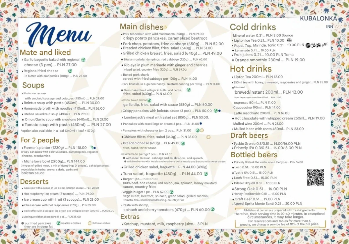 Menu EN